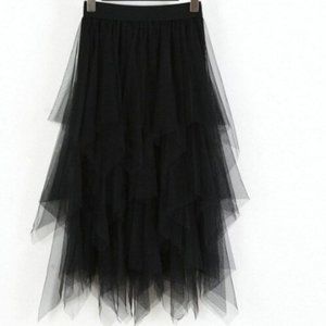 NEW Tier Irregular Elastic Skirt Fairy Boho Chic